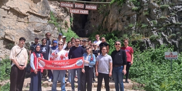Artvin'e gelen Erasmus öğrencileri Cehennem Deresi Kanyonu'nu gezdi