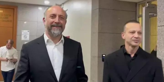 Halit Ergenç ve Rıza Kocaoğlu adliyeye geldi